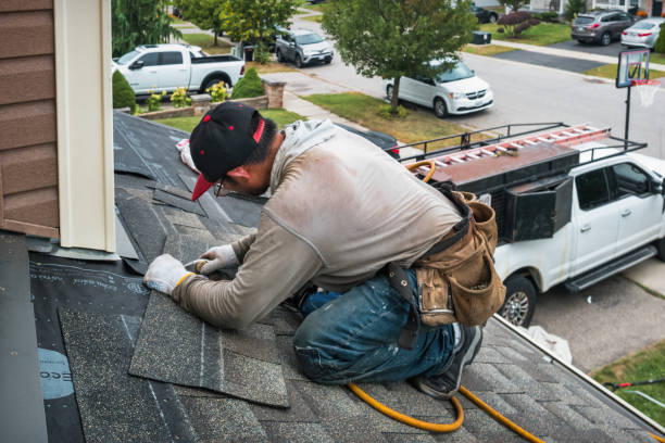 Professional Roofing technician working in Gouldsboro, PA